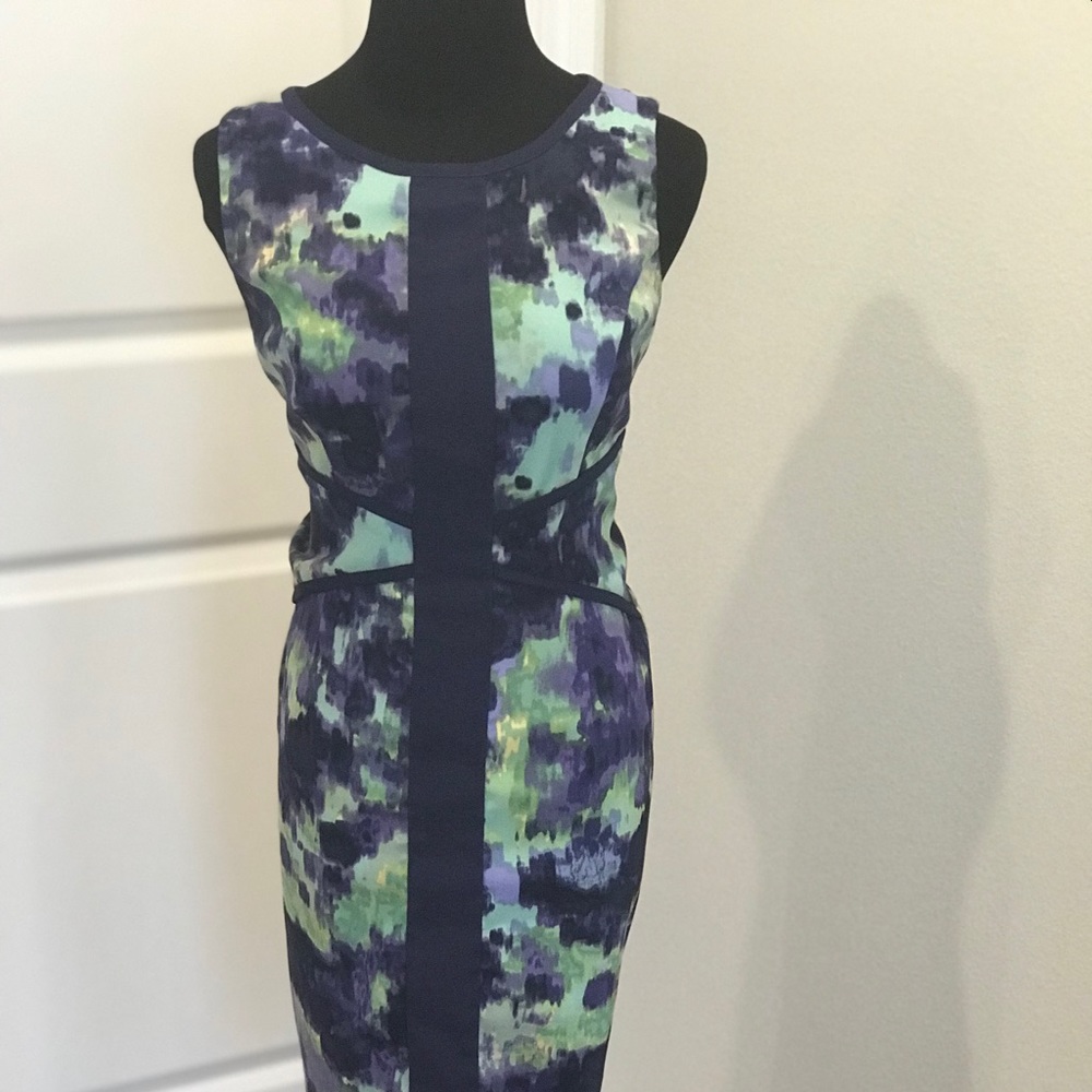 Sangria Watercolor Sheath Dress